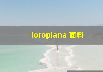 loropiana 面料